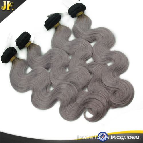 Popular hair type of peruvian ombre color body wave 100% human hair weft